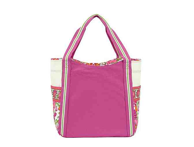 Vera Bradley Large Colorblock Tote with matching Flip Flops - Lilli Bell Pattern