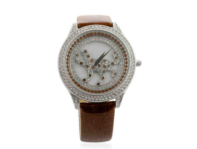 Austrian Crystal Watch with Panther Embellishment