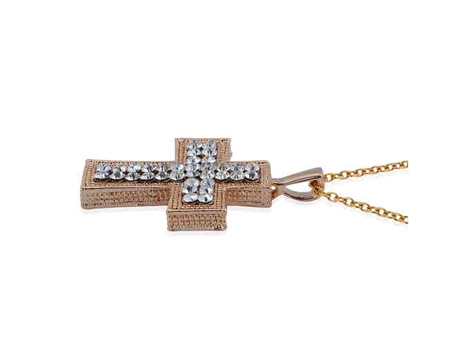 White Austrian Crystal Cross Pendant