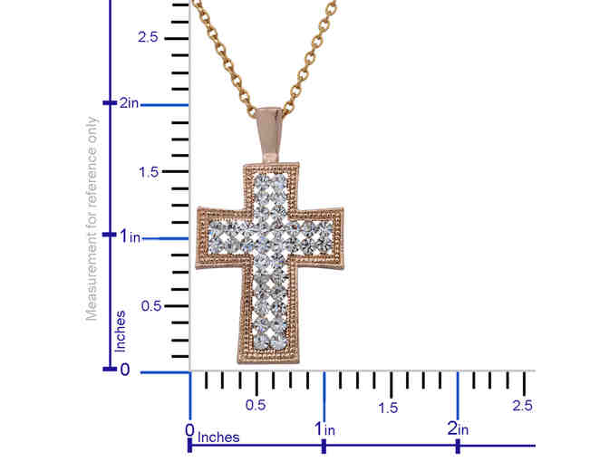 White Austrian Crystal Cross Pendant