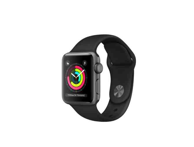 Apple Watch Series 3 (GPS) 38mm Space Gray Aluminum Case with Black Sport Band - Photo 1