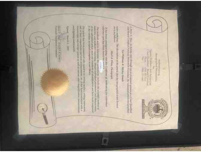 Black & White Photo Autographed by Mickey Mantle and Ted Williams