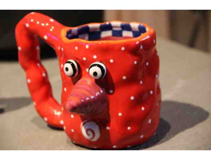 8 Whimsical Mugs by Judie Bomberger