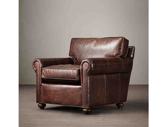 One (1) Petite Lancaster Leather Chair from Restoration Hardware