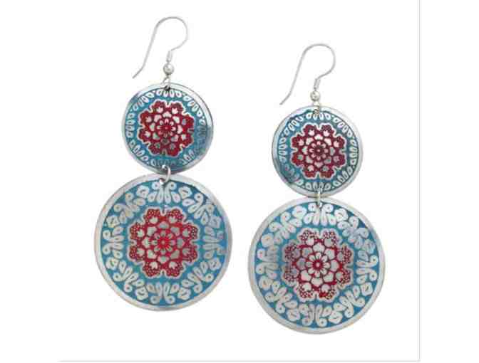 Two pairs of ethically-sourced hand-crafted earrings from Peru and India