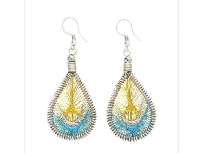 Two pairs of ethically-sourced hand-crafted earrings from Peru and India