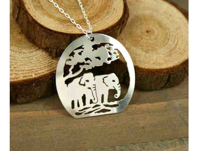 Maia and Guida - Hand Cut .925 Sterling Silver Pendant Necklace