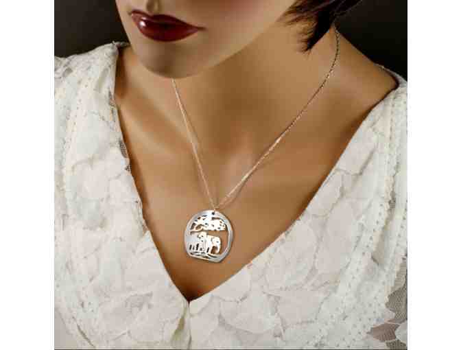 Maia and Guida - Hand Cut .925 Sterling Silver Pendant Necklace