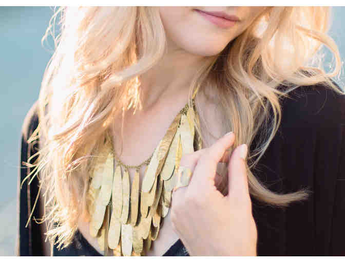Nama Recycled Brass Fringe Necklace from Raven + Lily!