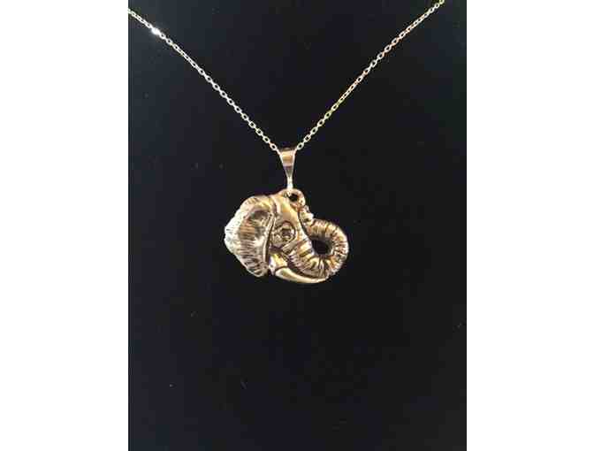 Water is Life... Sterling Silver African Elephant Medallion