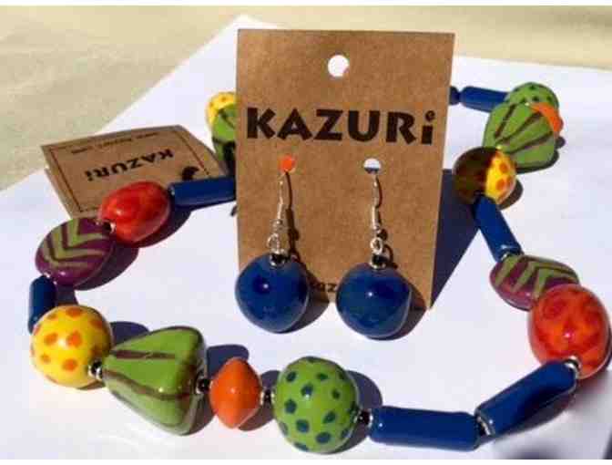World Famous Kazuri Beaded Necklace and Matching Earrings!!
