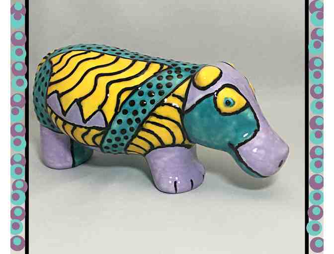 Funky Mr. Hippo and his Pal the Zebra (Ceramic Set #1)