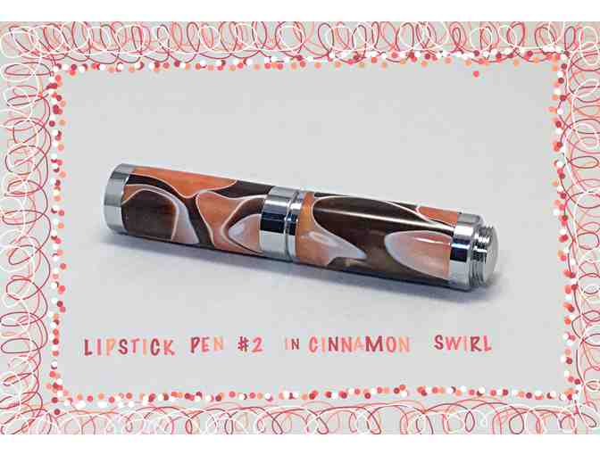 Fun & Fashionable Hand-Crafted Lipstick Pen (Cinnamon Swirl #2)
