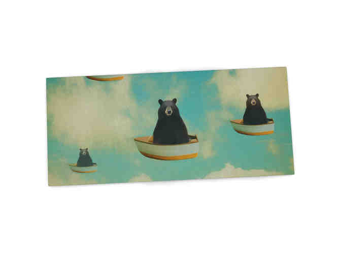 Whimsical 'Floating Bears' Matching Desk Mat and Coffee Mug