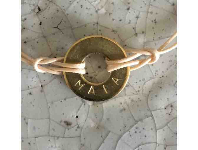 Maia Special Commemoration Hand-stamped Bracelet.  One of a kind!