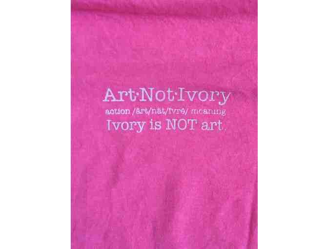 Art Not Ivory's Girls Youth Small Pink T-Shirt and adorable Tote