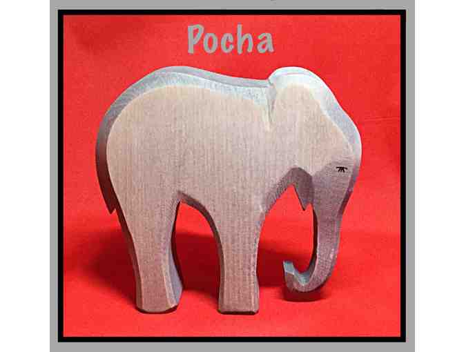 Hand-carved non-toxic elephants by ethical company Ostheimer Wooden Toys