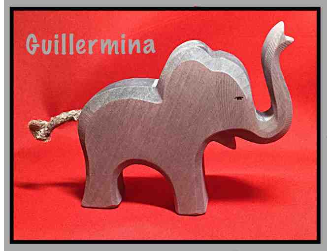 Hand-carved non-toxic elephants by ethical company Ostheimer Wooden Toys