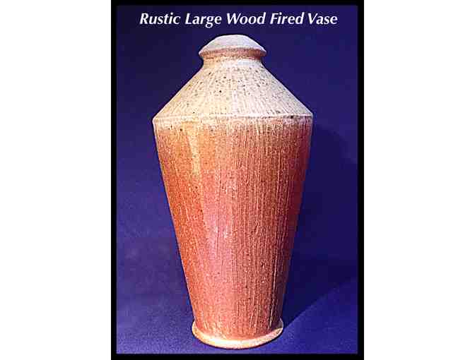 Pair of Gorgeous Rustic Wood-Fired Vases