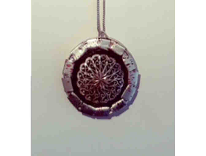 Silver Wheel Pendant Necklace handmade in Israel!