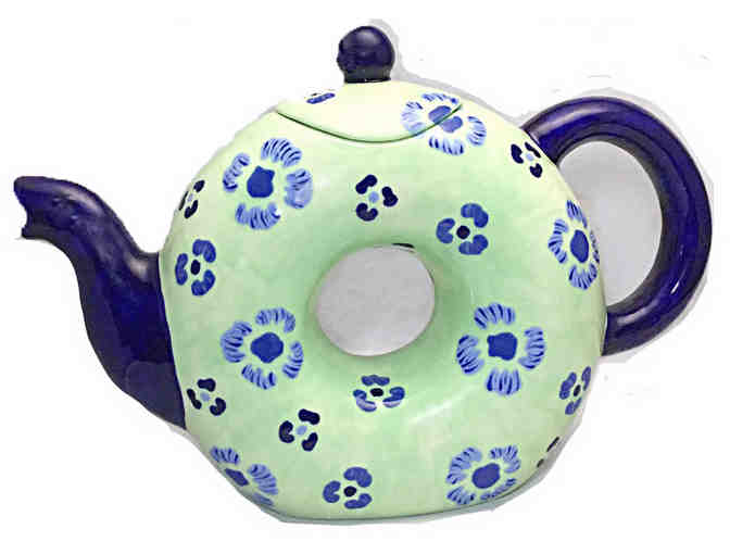Whimsical Ceramic Donut Teapot