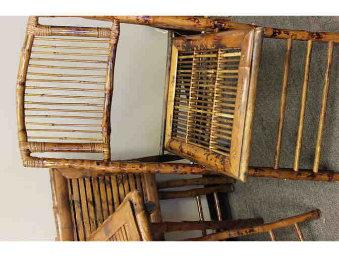 Antique Bamboo Chair & Table Set