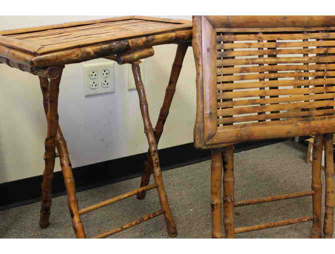 Antique Bamboo Chair & Table Set