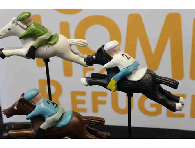 Racing Horse Trio Decor