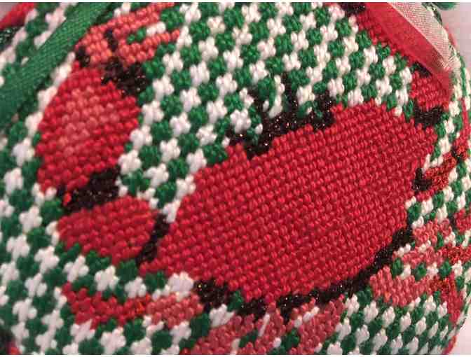 Holiday Custom Crab ornament from Needlepoint