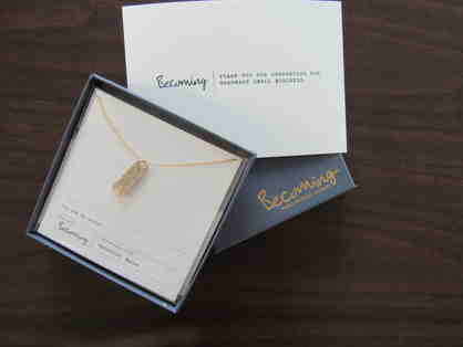 "You are my Anchor" gold buoy necklace from Becoming Jewelry