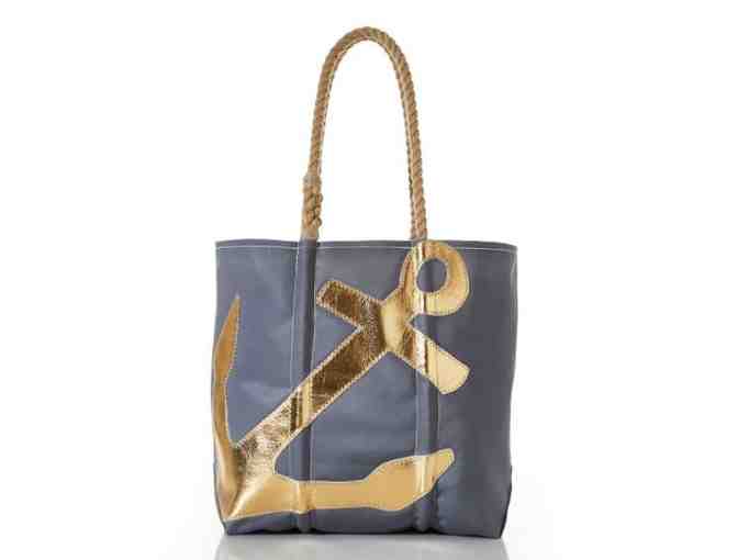 Sea Bags Gold-on-Grey Anchor Medium Tote donated by Nvest Financial Group