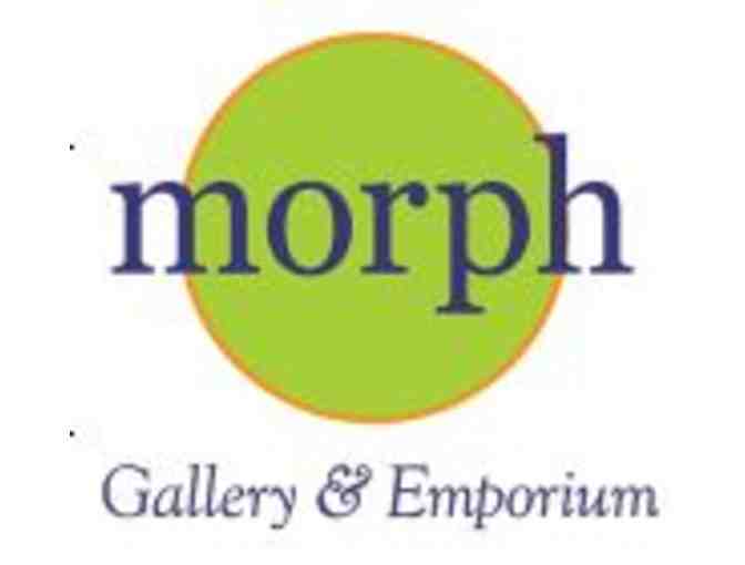 $50 Gift Card and Linnea Design Cosmetic Bag donated by Morph Gallery & Emporium
