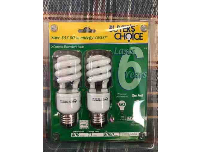 Box of 12 Compact Fluorescent Bulbs donated by The Lighthouse