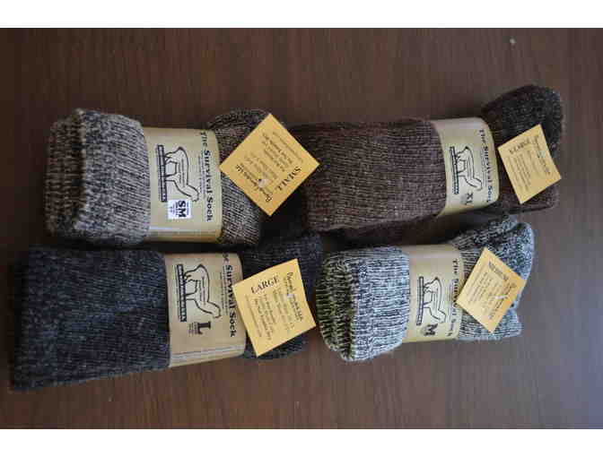 Family Pack of Alpaca Survival Socks donated by Pamelamas Alpaca Farm