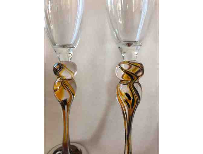 Beautifully crafted champagne flutes from Panache Fine Jewelry & Art Gallery