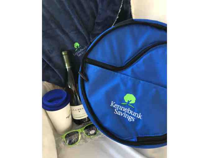 $50 GC to Bandaloop, Cooler Bag, Wine and Blanket - Courtesy of Kennebunk Savings