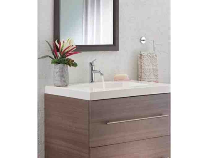 Delta Trinsic Single Handle Bathroom faucet donated by Garrett Pillsbury