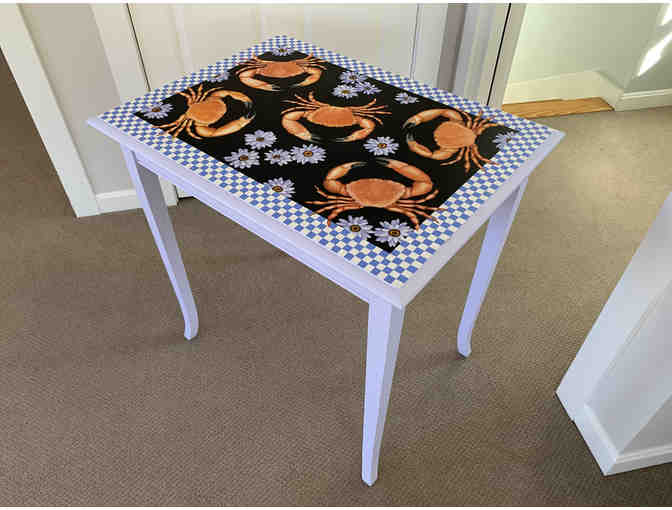 Painted card table donated by Arundel Farm Gallery