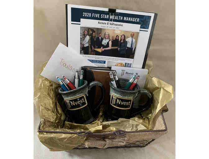 Gift Basket and $50 gift card to Boulangerie donated by Nvest Financial Group