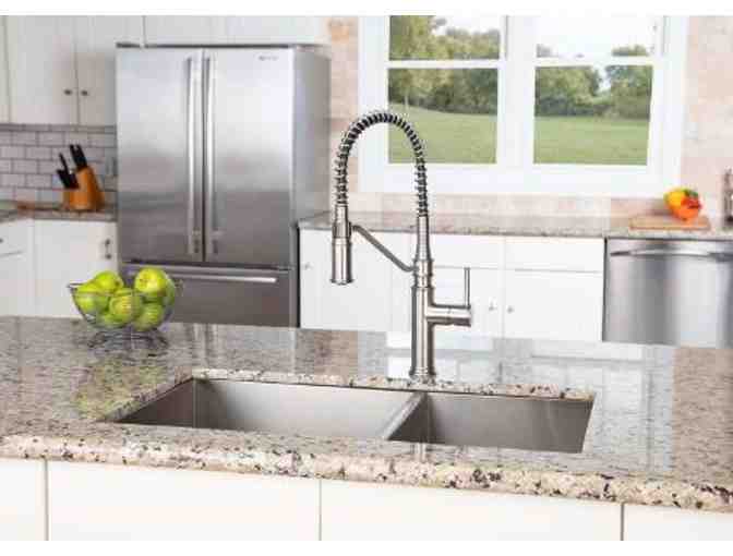 Artis Spring Kitchen Faucet in Stainless Steel courtesy of Garrett Pillsbury