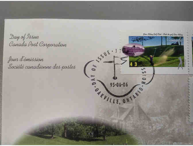 Day-of-issue golf stamp collection