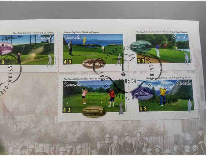 Day-of-issue golf stamp collection