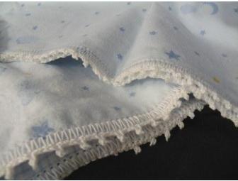 Hand-Crochet (Edging) Baby Blanket & Burp Cloth