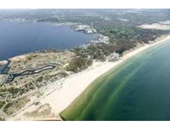 Airplane Flight Along Lake Michigan Coast - Cessna 210