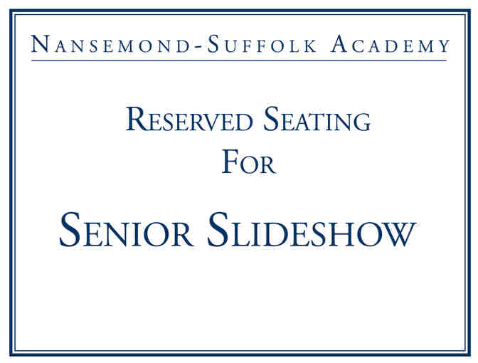 8 Reserved seats for the Senior Slideshow! - Photo 1