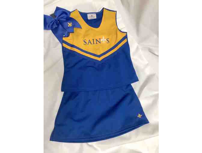 Girls Cheerleading Outfit and Bow - Photo 1