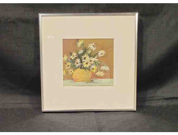 Daisies framed pastel print - Photo 1