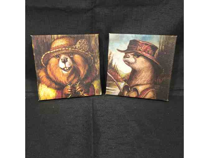 Beaver Couple Canvas Pictures - Photo 1