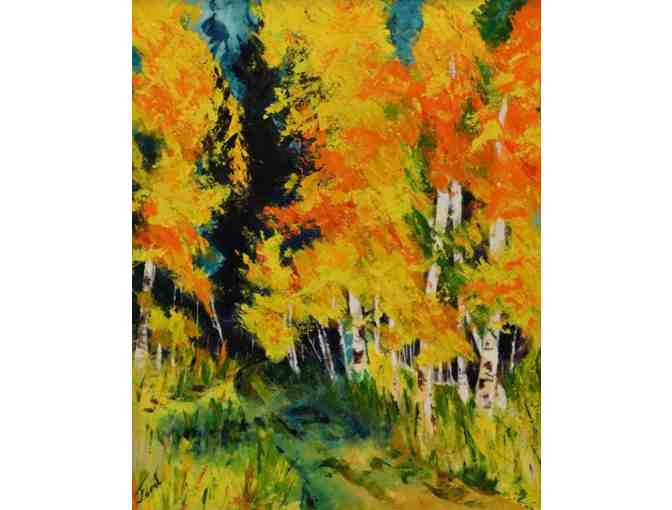 'Autumn Drive' Acrylic Painting