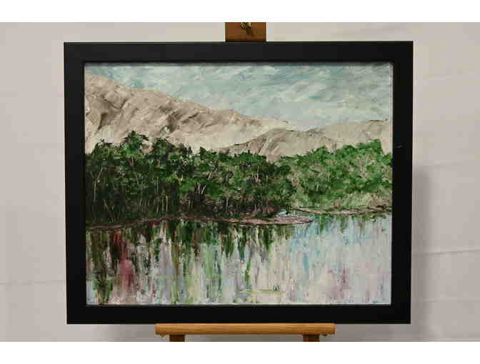 'Mountain Lake' Acrylic Painting